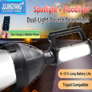 Rechargeable <b>LED</b> Searchlight Handheld <b>Spotlight</b> Waterproof Flashlight for Outdoor Emergency Camping - Product Image 4