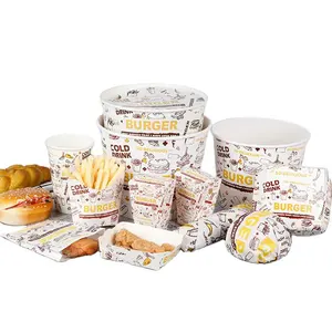 Aangepaste Kraft Papieren Dozen Voor Gebakken Kip Dozen Fish And Chips Voedselverpakkingscontainers