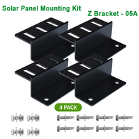 Kit de montage de panneaux solaires à 4 supports en Z, multi-emplacements, en aluminium résistant à la corrosion, pour toits hors réseau, camping-cars, remorques, bateaux, yachts, murs