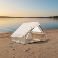 Tente de camping gonflable 6.3 à porte unique, une chambre, grand hublot, en tissu Oxford 300D, imperméable en PVC, tente pneumatique à cadre en A, montage rapide