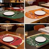 Napperon en papier imprimé personnalisé napperon en papier de table jetable napperons de plateau hôtel restaurant menu en papier avec logo