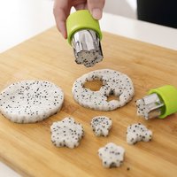 9-delige plastic groente- en fruitsnijder, salade- en koekjesdecoratie voor kinderen, voor bakken