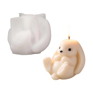 Molde de silicona YS de conejo recostado para velas de aromaterapia, molde de yeso DIY hecho a mano, molde de adornos de escritorio de conejo lindo, reutilizable - Product Image 6