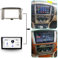 Ai Jia Mobil Radio Android DVD Dash Board Kawat Harness Kabel Canbus Bingkai untuk 2003-2008 TOYOTA LAND CRUISER 100 MANUAL AC 9 Inci