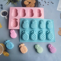 8 Cavity Silikon Fruchtform Ananas Seifen form Handgemachte Seife Kuchen Werkzeuge Praline Candy Kuchen Dekoration Backwerk zeuge
