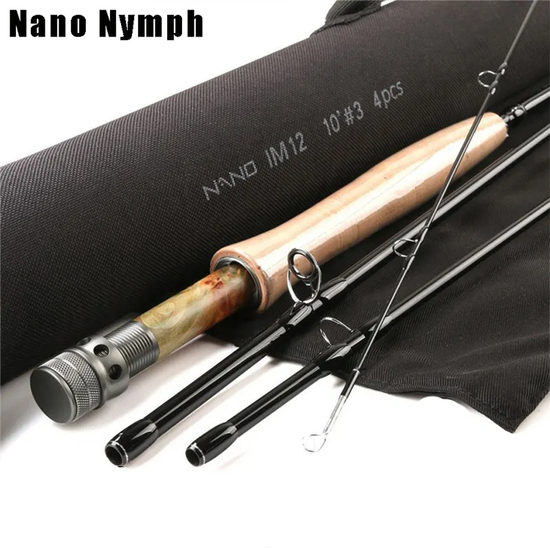 Canne à pêche à la mouche Toray carbon IM12 Nano 10ft 3wt nymphe