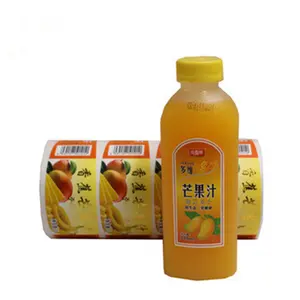 Étiquettes autocollantes imperméables personnalisées, bouteille, étiquette pour pot de jus de fruits, impression CMJN, étiquette en rouleau de plastique