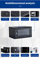 Châssis de serveur en rack 4U 6U 9U 12U, armoire de serveur Internet compacte 19 pouces, boîtier de rack mural avec ventilateur