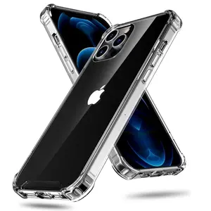 防震透明智能定制高清晰后盖手机套，适用于iPhone 13 pro max亚克力透明外壳