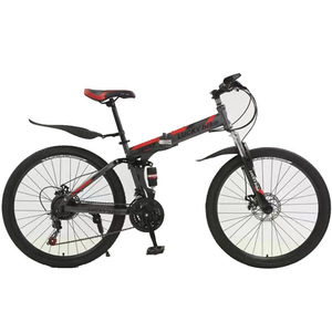 Vélo de montagne pliable Luckybike 26 pouces, cadre en alliage d'aluminium, fourche à suspension, vélo pliable pour la conduite en extérieur - Product Image 1
