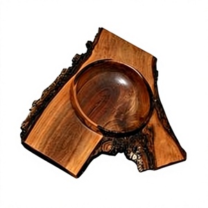 Tazón para Servir Alimentos de Madera de Acacia Ecológica Pulida Estilo Vintage para Hogar, Restaurante, Bar, Hotel, Bodas y Fiestas - Product Image 6