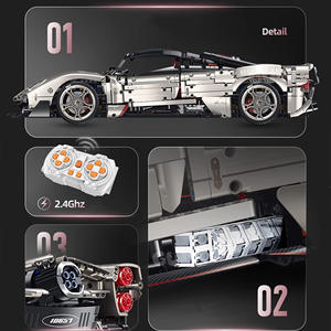 GULY 10657 Utopia, Coche de Carreras RC a Escala 1:8, Modelo de Bloques de Construcción, Control Remoto Eléctrico, Compatible con Moc Kit, Más de 800 Piezas - Product Image 4