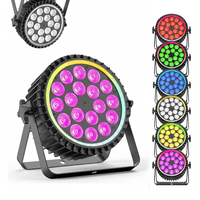 Projecteurs LED PAR 18x18W RGBWA+UV 6-en-1 avec mélange infini et effets arc-en-ciel, équipement DJ DMX512 pour DJ, discothèque, soirée