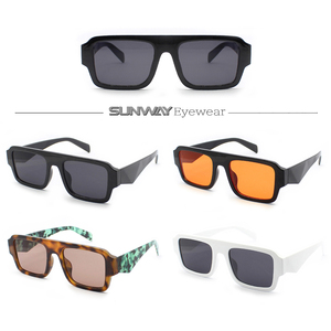 Vente en gros de lunettes de soleil carrées rétro pour hommes, nouvelle collection de créateurs, mode, unisexe, protection UV400, lunettes de soleil pour femmes et hommes, logo personnalisé - Product Image 2