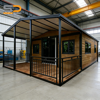 Maison conteneur extensible moderne, étanche et facilement démontable de 20 pieds, idéale pour les bâtiments préfabriqués en appartements