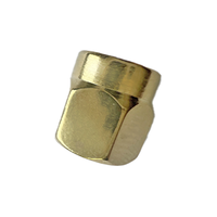 Capuchon anti-poussière SMA en cuivre plaqué or avec filetage interne, capuchon de protection SMA mâle