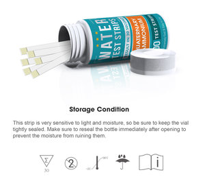 100 Telt Quaternaire Handmatige Plastic Teststrips Voor Ammoniumonderzoek Voor Gezichtsscherpte - Product Image 2