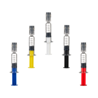 1ml Standard Oil Packaging Borosilicate Glass Bottles Luer Lock Prefilled Syringe with Colorful Plastic Plunger Rod Support LOGO