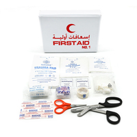 Trousse de premiers secours durable pour le Moyen-Orient, boîte en PVC blanc pour utilisation en extérieur en cas d'urgence, dispositifs de premiers secours certifiés CE et ISO 13485