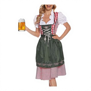 Women's Traditional German <b>Halloween</b> Echo Oktoberfest Dirndl <b>Skirts</b> Bavarian Beer Outfits Maid TV & Movie Costume - Product Image 1