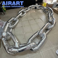 Ballon modèle de chaîne en argent gonflable de décoration d'étape de forme sur mesure à vendre