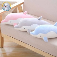 Peluche Dauphin Doux et Coloré pour le Dropshipping, Jouet Marin en Peluche Rembourré en Coton PP, Idéal pour Cadeaux, Décoration, Coussin