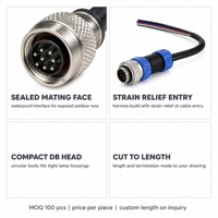 Câble de connecteur d'aviation étanche SP1311 avec tête DB pour éclairage LED et vélo électrique