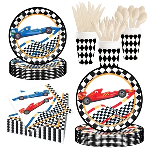 Artículos para Fiestas de Carreras DAMAI, Artículos para Fiestas de Autos de Carrera, Vajilla con Temática Deportiva para Niños, Cumpleaños, Baby Shower - Product Image 3
