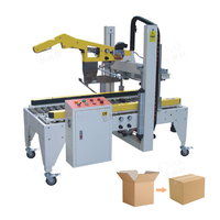 Machine de fermeture de boîtes automatique à vitesse réglable avec scelleuse de ruban adhésif pour les coins et les bords