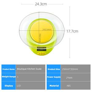 Calculateur électronique de calories, balance numérique pour aliments nutritifs, balance de cuisine - Product Image 4