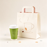 Individuell Bedruckte Papier-Karton-Verpackungsbox Einweg-Kaffeebecher-Halterbox mit Gestanztem Griff