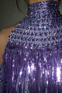 Trajes de Baile, Mono de Lentejuelas con Flecos para Actuaciones, Club Nocturno, Fiesta, Manga Larga, con Pedrería, para Mujer - Product Image 5