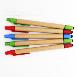 Promotional Eco Friendly Gift Custom Logo Rolling Paper Ball Pen Recycled Touch Screen Pen with Stylus - Product Image 2