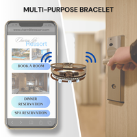 Nouveau RFID NFC NTAG216 Bracelet Coquille De Noix De Coco En Cuir Chaîne Boucle Magnétique Contrôle D'accès Tag Personnalisation Disponible Étanche