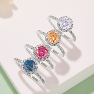 Nhẫn nữ kim cương Moissanite cao cấp mạ bạc S925, đá Moissanite 1 carat, cấp D, kiểu dáng tròn cổ điển - Product Image 6