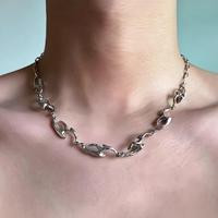 Collier en alliage de zinc doré de style hip hop Chaînes de cou épaisses à motif de cœur à la mode pour hommes/femmes à la mode ou en cadeau