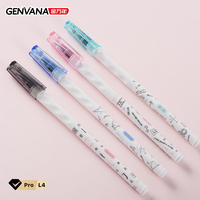 Stylo Gel GENVANA en Gros avec Logo Personnalisé, Pointe Aiguille 0,38 mm, Corps Triangulaire, Stylos OEM/ODM pour Fournitures Scolaires en Vrac