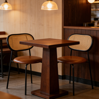 Offre Spéciale : Ensemble Chaise et Table de Mobilier Commercial pour Café, Sièges Modernes pour Restaurant, Service de Conception 3D GRATUIT pour Projet de Café