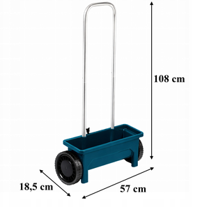 Large Wheel Long Handle 12L <strong>Grass</strong> Lawn Spreader Dry Granular Fertilizer Seed Salt Grit Spreader - Product Image 5