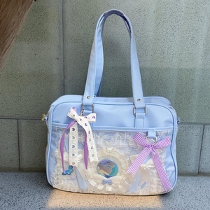 Sac Ita en PU imperméable en promotion, surface facile à nettoyer, fenêtres en PVC, pour usage quotidien des étudiants, sac Ita personnalisé - Product Image 5