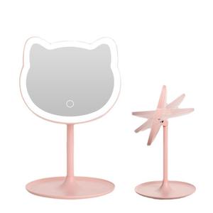 Espejo Cosmético de Vidrio con Diseño de Animales, Espejo de Maquillaje HD con Luces LED para Escritorio o Mesa, Espejos con Descuento - Product Image 2