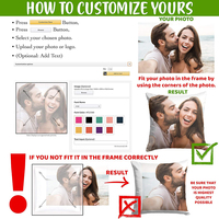 Oreiller personnalisé avec photo de couple, souvenir d'amour personnalisé avec n'importe quelle image, housse personnalisable 16x16 pour cadeaux romantiques