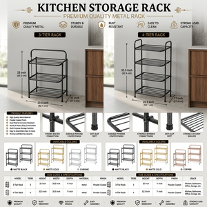 High Quality Metal Three-Layer <b>Kitchen</b> <b>Storage</b> <b>Rack</b> for Dish and Bowl-Adjustable Multifunctional Modern 45.72cm X 63.5cm - Product Image 2