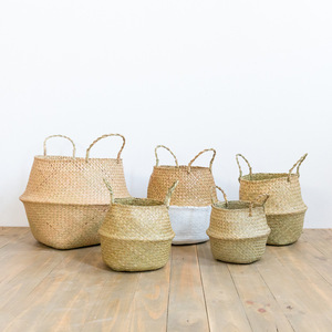 Wholesale Factory Natural Multi Flower <strong>Plants</strong> Pots Eco-Friendly Seagrass Woven Belly Storage <strong>Basket</strong> <strong>for</strong> Clothing Home Use - Product Image 2
