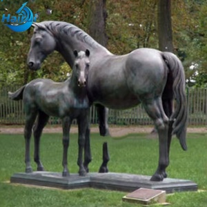 Statues de chevaux en bronze coulé grandeur nature pour jardin extérieur, sculpture pour manoir - Product Image 5