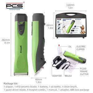 5F 10 #   30 #   Ensemble de tondeuses pour chiens professionnelles A5 en acier inoxydable, lames en plastique, rechargeable, sans fil, portable, faible bruit, sûr - Product Image 6