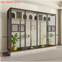 Vitrine de cage à oiseaux en bois de luxe Volière en bois massif pour animaleries