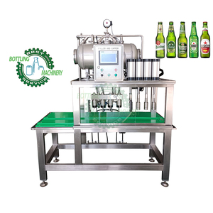 Sabor Soda Spirit Water Cerveza champán Presión equilibrada 4 6 cabezas Crown Cap Botella de vidrio 2 en 1 Máquina taponadora de llenado - Product Image 1