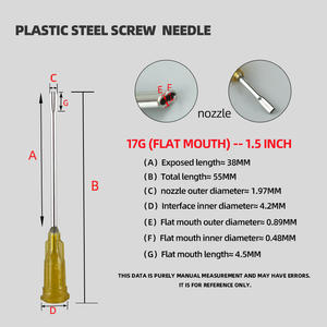 หัวฉีดแบบเกลียวบนพลาสติกขนาด16ก. 1.5นิ้วหัวแบนส่งตรงจากผู้ผลิต - Product Image 2