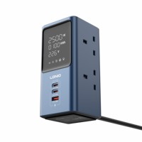 LDNIO SK2 Factory UK Outlet Extender Multi Plug Power Strip 4-Pin Plug Wall Mounted Plug Surge Protector Power Strip avec écran